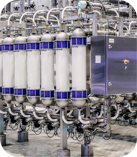 Sistema de membranas de filtração industrial